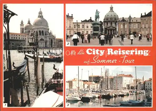 AK / Ansichtskarte Venedig Venezia Canale Grande Schloss Amalienborg Kopenhagen Hafen von Piran City Reisering Reiseveranstalter Kat. 