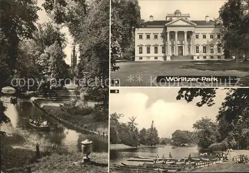 AK / Ansichtskarte Woerlitz Woerlitzer Park Goldene Urne Schlossmuseum Gondelstation Kat. Woerlitz