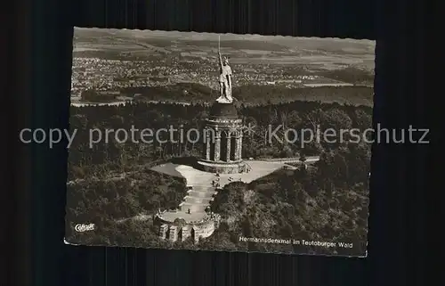 AK / Ansichtskarte Hermannsdenkmal Teutoburger Wald Fliegeraufnahme Kat. Detmold