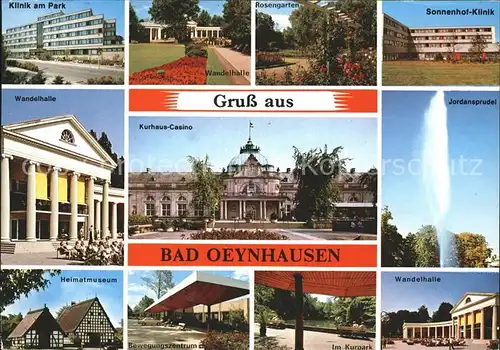 AK / Ansichtskarte Bad Oeynhausen Klinik Wandelhalle Rosengarten Kurhaus Casino Sprudel Museum Kurpark Bewegungszentrum Kat. Bad Oeynhausen