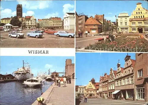 AK / Ansichtskarte Wismar Mecklenburg Markt Kraemerstrasse Hafen Dampfer