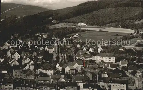 AK / Ansichtskarte Betzdorf Sieg Ortsansicht mit ev. Kirche und Struthof Kat. Betzdorf