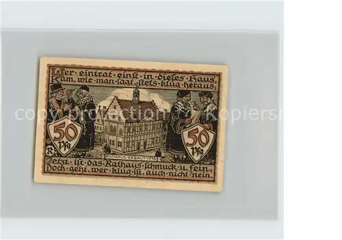 AK / Ansichtskarte Raguhn 50 Pfennig Notgeld Rathaus Burg Kat. Raguhn