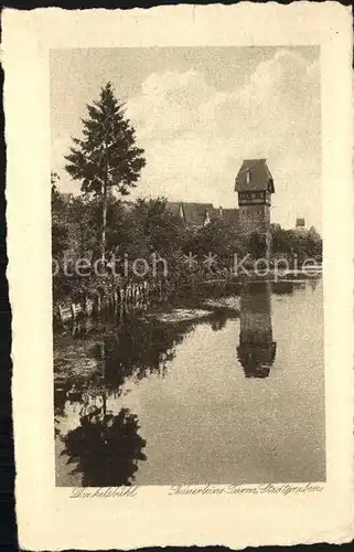 AK / Ansichtskarte Dinkelsbuehl Baeuerleins Turm Stadtgraben Kat. Dinkelsbuehl