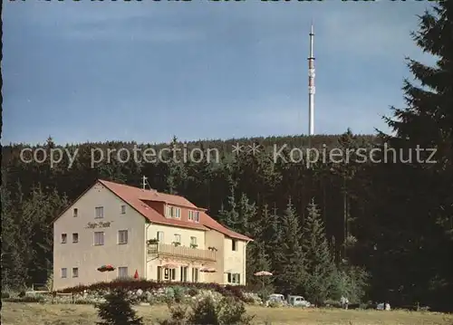 AK / Ansichtskarte Bischofsgruen Pension Restaurationsbetrieb Hoyer Baude Fichtelgebirge Sender Kat. Bischofsgruen