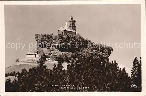 AK / Ansichtskarte Dabo Moselle Chateau et Chapelle Saint Leon Hotel Au Rocher Kat. Dabo