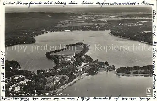 AK / Ansichtskarte Bad Saarow Sanatorium Eibenhof auf Rittergut Saarow Scharmuetzelsee Fliegeraufnahme Kat. Bad Saarow