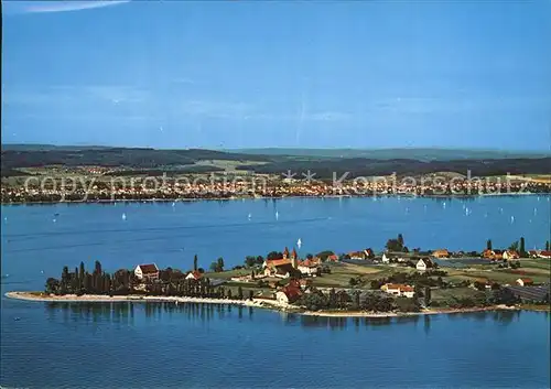 AK / Ansichtskarte Insel Reichenau Bodensee Niederzell Fliegeraufnahme Kat. Reichenau Bodensee