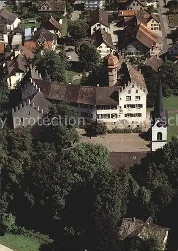 AK / Ansichtskarte Buerglen TG Schloss und ev Kirche Fliegeraufnahme Kat. Buerglen TG