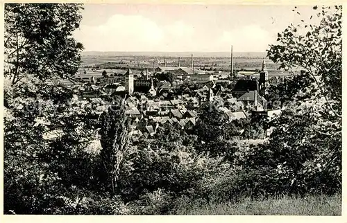 AK / Ansichtskarte Gruenstadt Panorama Kirche Weinstrasse Kat. Gruenstadt