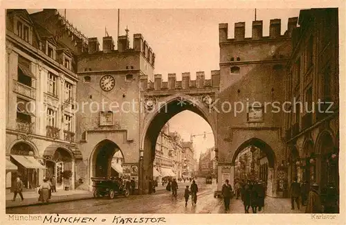 AK / Ansichtskarte Muenchen Karlstor Kupfertiefdruckkarte Kat. Muenchen