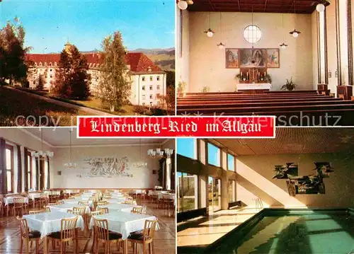 AK / Ansichtskarte Ried Lindenberg Allgaeu Kurklinik Speisesaal Hallenbad Kat. Lindenberg i.Allgaeu