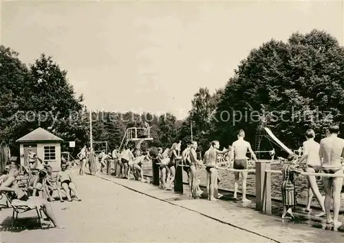 AK / Ansichtskarte Berggiesshuebel Strandbad Kat. Bad Gottleuba Berggiesshuebel