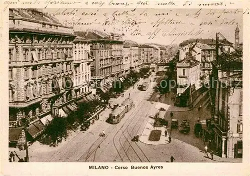 AK / Ansichtskarte Strassenbahn Milano Corso Buenos Ayres  Kat. Strassenbahn