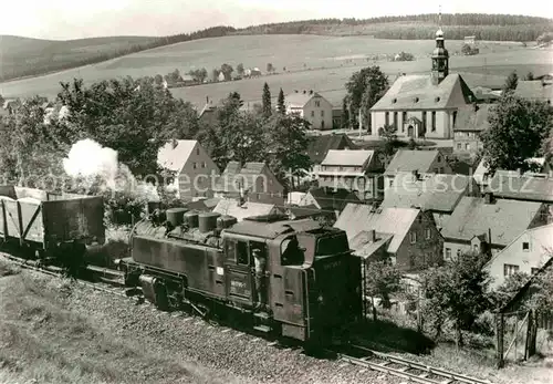 AK / Ansichtskarte Lokomotive Schmalspurbahn Cranzahl Oberwiesenthal Neudorf  Kat. Eisenbahn