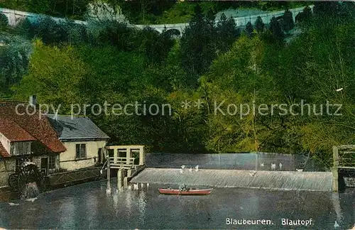 AK / Ansichtskarte Blaubeuren Muehle Blautopf Kat. Blaubeuren