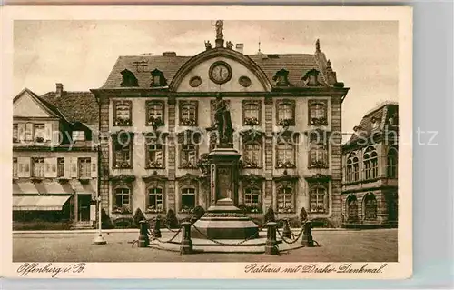 AK / Ansichtskarte Offenburg Rathaus Franzis Drake Denkmal Kupfertiefdruck Kat. Offenburg