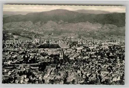 AK / Ansichtskarte Offenburg Blick zum Schwarzwald Fliegeraufnahme Original Straehle Bild Nr 8 4387 UAA 53 Kat. Offenburg