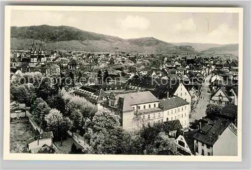 AK / Ansichtskarte Offenburg Stadtbild mit Dreifaltigkeitskirche und Lehr und Erziehungsinstitut Kloster Schwarzwald Kat. Offenburg