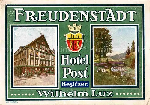 AK / Ansichtskarte Freudenstadt Hotel Post Kat. Freudenstadt