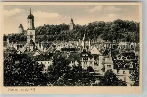 AK / Ansichtskarte Biberach Riss Stadtpfarrkirche Weisser Turm Ulmer Tor Gigelturm Kat. Biberach an der Riss