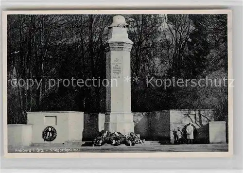 AK / Ansichtskarte Freiburg Breisgau Kriegertdenkmal Kat. Freiburg im Breisgau