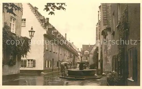 AK / Ansichtskarte Augsburg Sozialwohnsiedlung Brunnen Kat. Augsburg