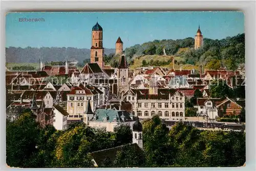 AK / Ansichtskarte Biberach Riss Stadtpfarrkirche Weisser Turm Ulmer Tor Gigelturm  Kat. Biberach an der Riss