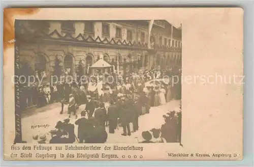 AK / Ansichtskarte Augsburg Festzug zur Jahrhundertfeier  Kat. Augsburg