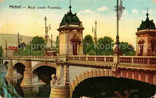 AK / Ansichtskarte Prag Prahy Prague Most cisare Frantiska I Kaiser Franzens Bruecke Kat. Praha