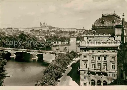 AK / Ansichtskarte Praha Prahy Prague Moldau Bruecke Panorama Kat. Praha