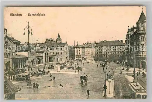 AK / Ansichtskarte Muenchen Bahnhofplatz Kat. Muenchen