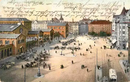 AK / Ansichtskarte Muenchen Bahnhofsplatz Kat. Muenchen