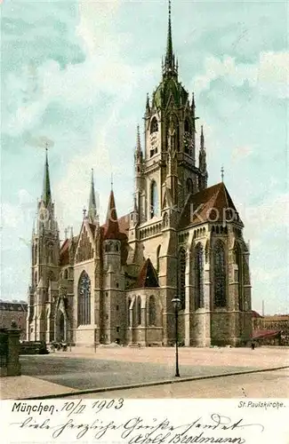 AK / Ansichtskarte Muenchen Sankt Pauluskirche Kat. Muenchen