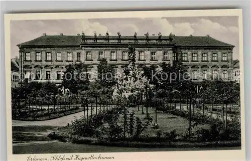 AK / Ansichtskarte Erlangen Schloss Hugenottenbrunnen Kat. Erlangen