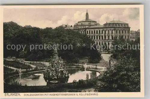 AK / Ansichtskarte Erlangen Schlossgarten Hugenottenbrunnen Kat. Erlangen