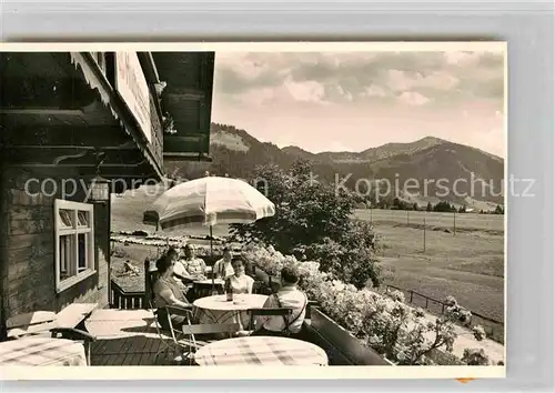 AK / Ansichtskarte Balderschwang Berggasthof Hubertus Terrasse Kat. Balderschwang