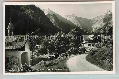 AK / Ansichtskarte Oberstdorf Waldhotel Christlessee Kat. Oberstdorf