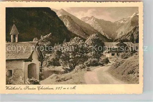 AK / Ansichtskarte Oberstdorf Waldhotel Christlessee Pension Kapelle Kat. Oberstdorf