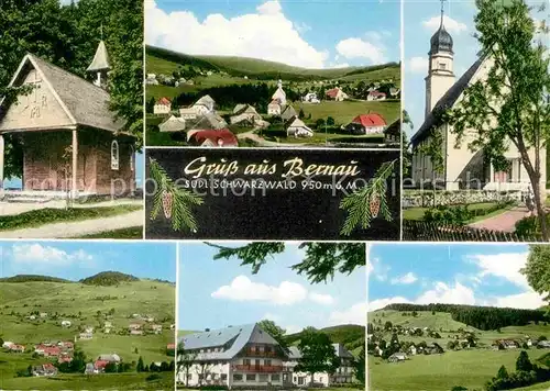 AK / Ansichtskarte Bernau Schwarzwald Kapelle Panorama Kirche Gasthaus Roessle Kat. Bernau im Schwarzwald