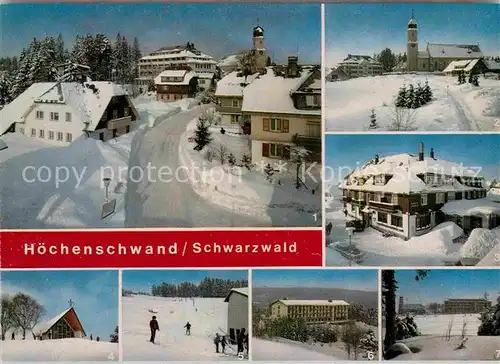 AK / Ansichtskarte Hoechenschwand Kurhaus Kirche Hotel Alpenblick Kapelle Maria Frieden Skilift Hoehensanatorium Waldsanatorium Kat. Hoechenschwand