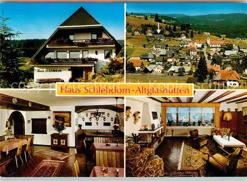 AK / Ansichtskarte Altglashuetten Haus Schlehdorn Gastraeume Ortsansicht Kat. Feldberg (Schwarzwald)