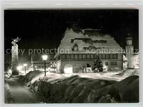 AK / Ansichtskarte Freudenstadt Stadthaus Winter Nacht Kat. Freudenstadt