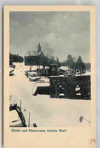 AK / Ansichtskarte Kniebis Freudenstadt Kirche und Klosterruine Kat. Freudenstadt