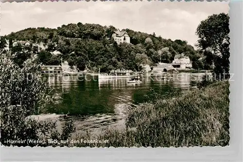 AK / Ansichtskarte Hameln Weserpartie mit Felsenkeller Kat. Hameln