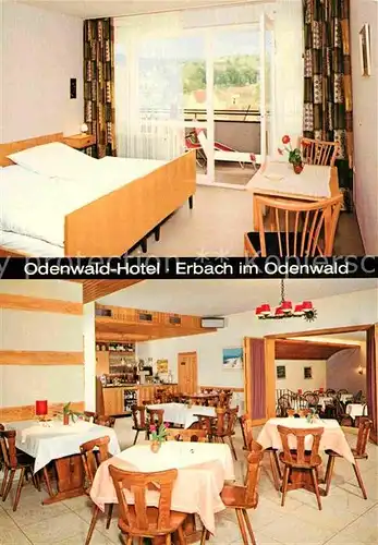 AK / Ansichtskarte Erbach Odenwald Odenwald Hotel Gaestezimmer Gaststube Kat. Erbach