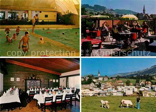 AK / Ansichtskarte Ricken Toggenburg Speiserestaurant Camping Hallenbad Ortsansicht Kat. Ricken