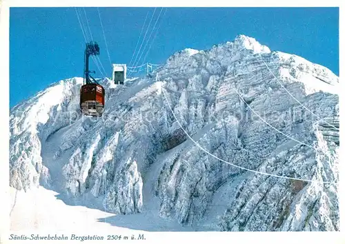 AK / Ansichtskarte Seilbahn Saentis Bergstation  Kat. Bahnen