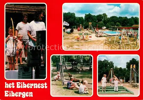 AK / Ansichtskarte Eibergen Vakantiecentrum Rekreatiecentrum Het Eibernest Kinderspielplatz Swimming Pool Tierpark