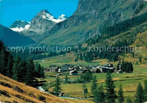 AK / Ansichtskarte Rhemes Notre Dame Panorama Torrente Dora di Rhemes sullo sfondo la Grande Parey Alpen